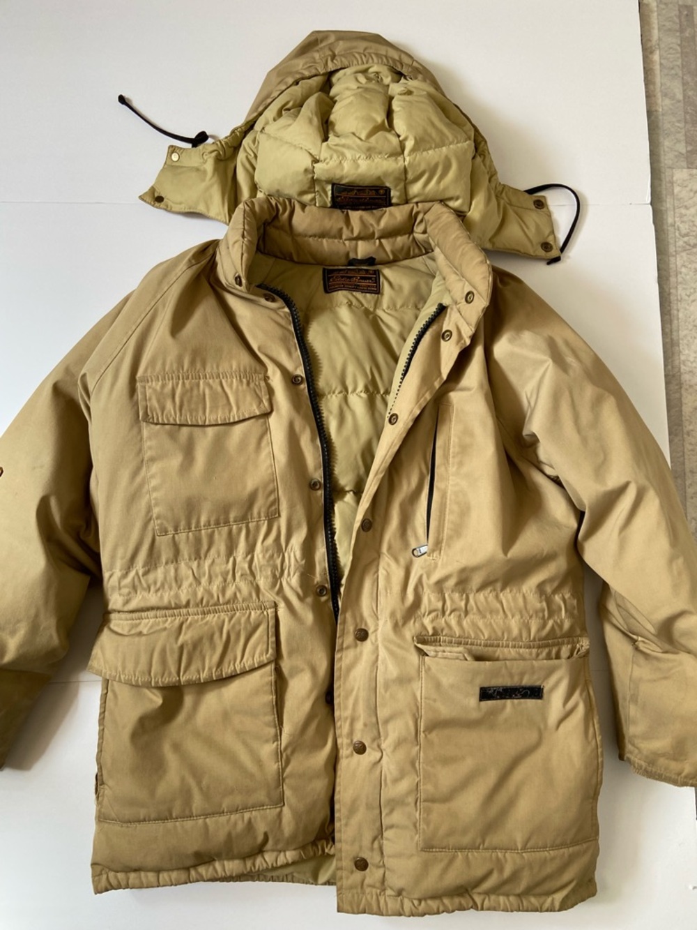 Eddie Bauer Men’s Puffer Parka Jacket - Khaki